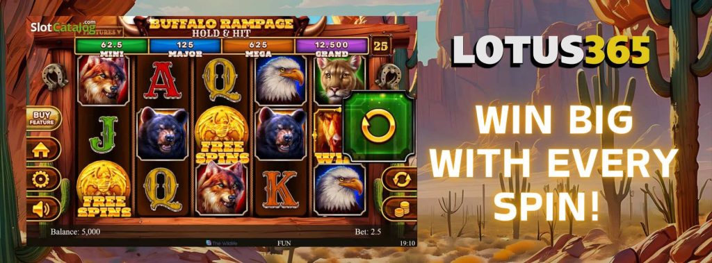 Buffalo Rampage Slot on Lotus365